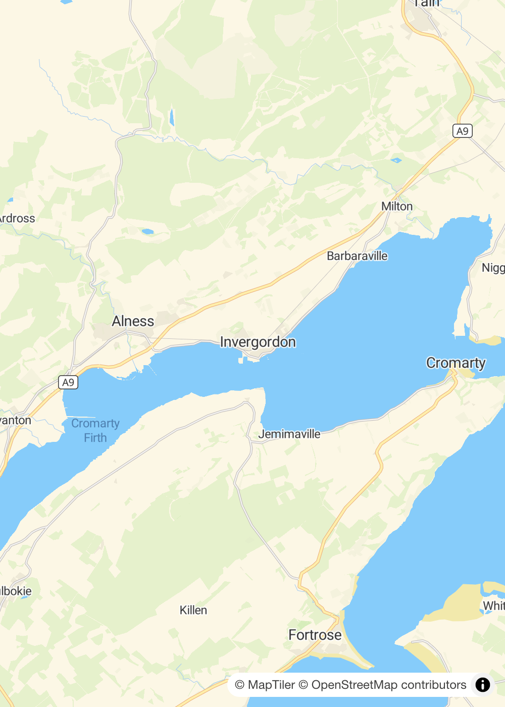 Map of Invergordon