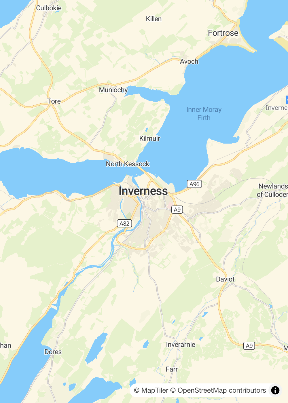 Map of Inverness