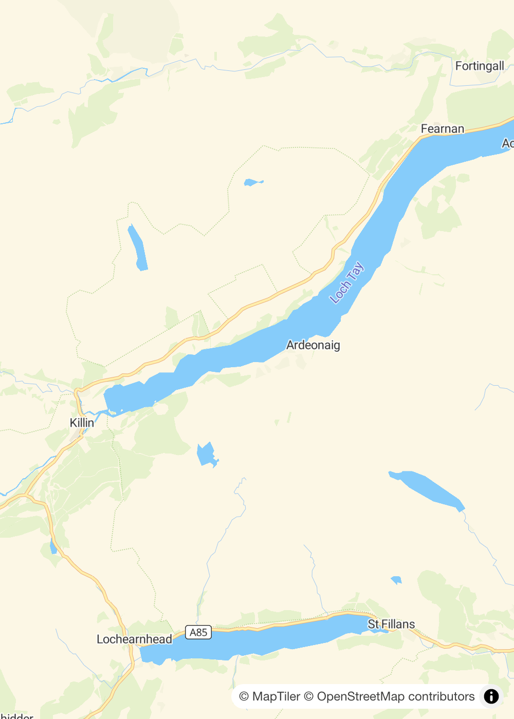 Map of Scottish Highlands