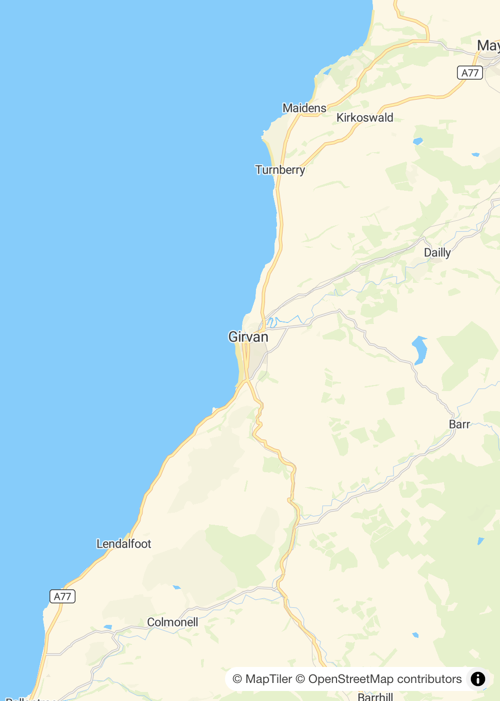 Map of Girvan