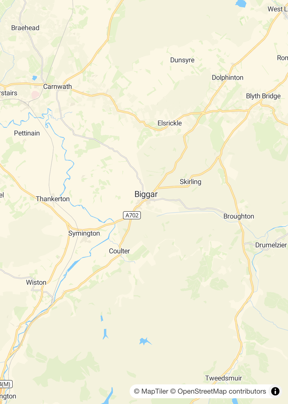 Map of Biggar