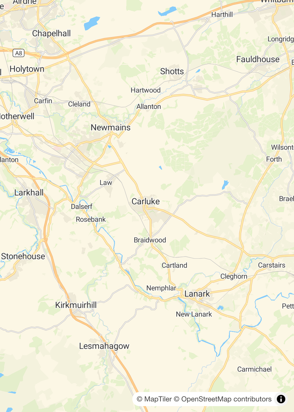 Map of Carluke