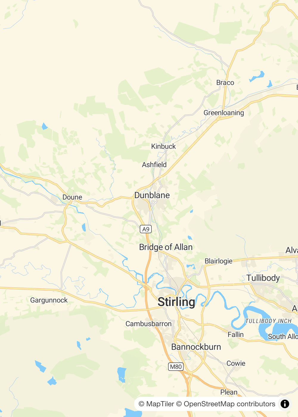 Map of Dunblane