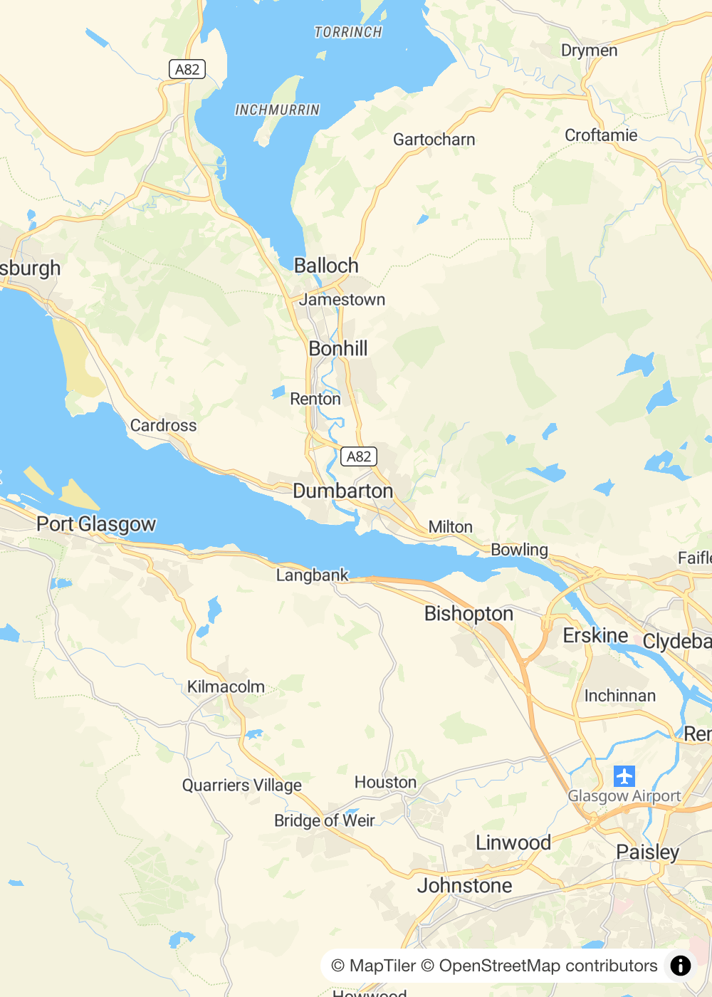 Map of Dumbarton