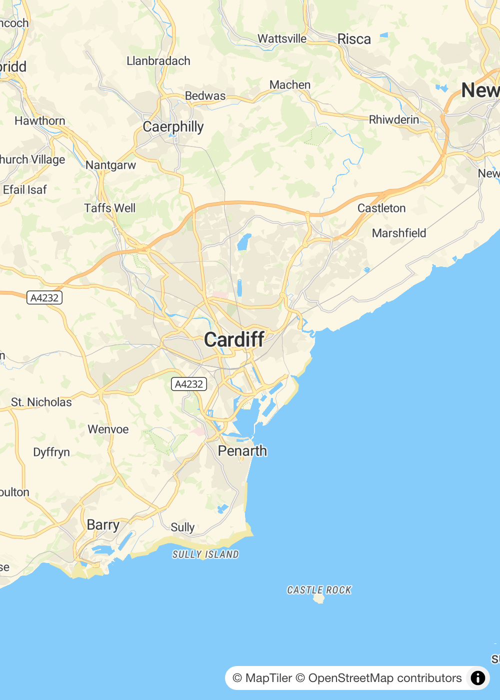 Map of Cardiff