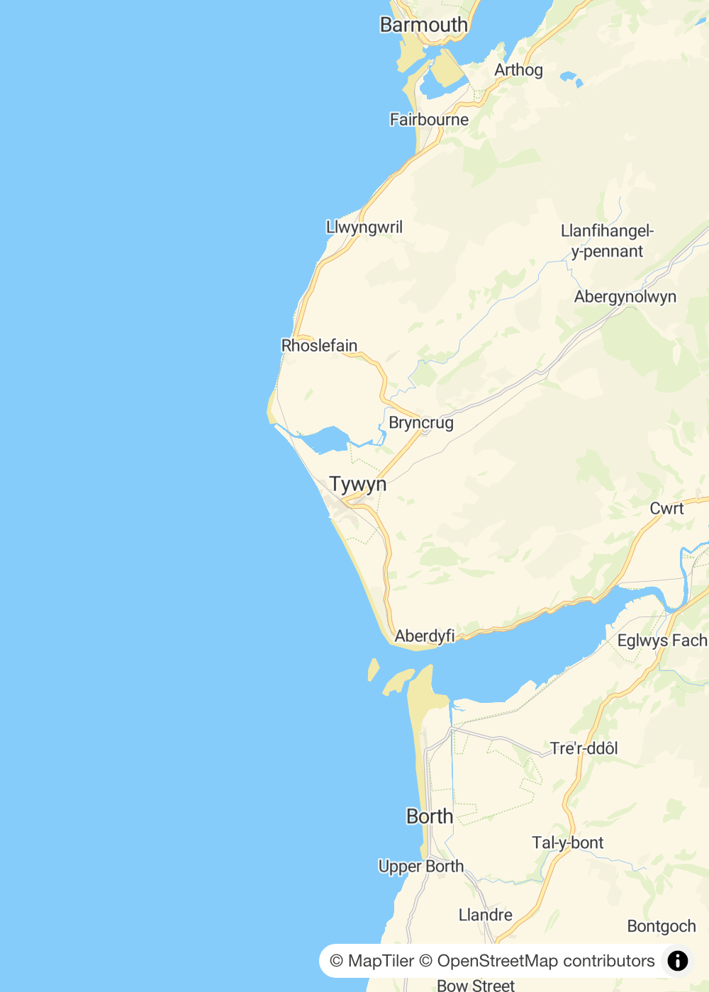 Map of Tywyn