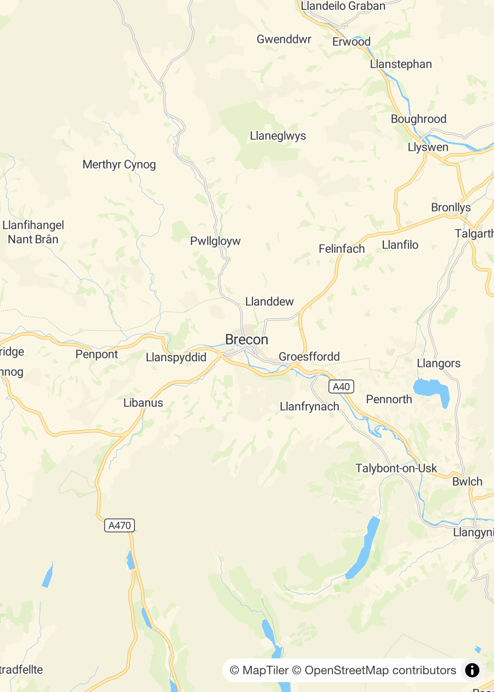 Map of Brecon