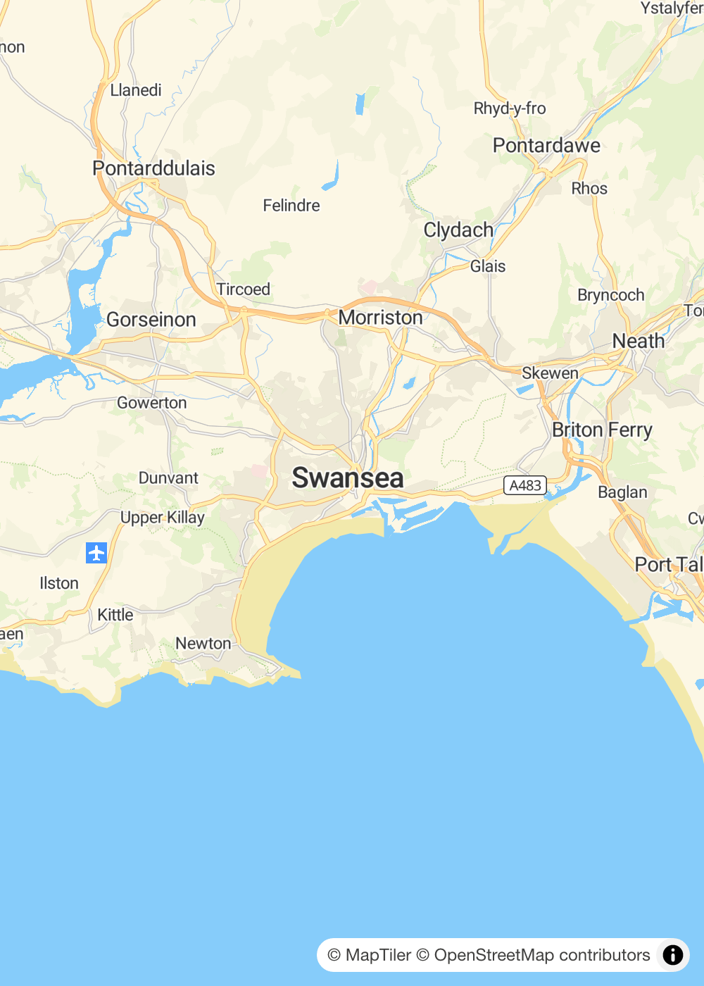 Map of Swansea